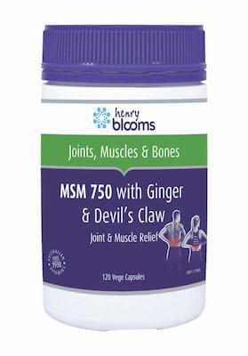 Henry Blooms MSM 750 With Ginger 1000mg &amp; Devils Claw