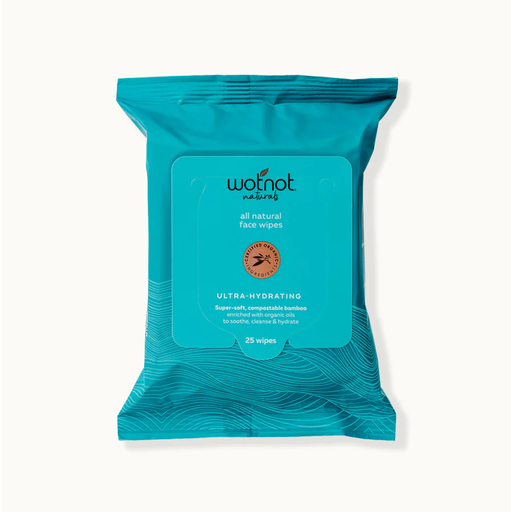 [25264715] Wotnot All Natural Face Wipes Ultra-Hydrating