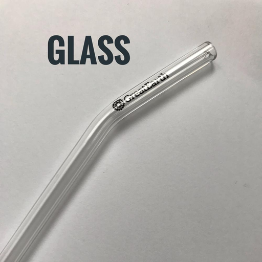 GE 8mm Glass Straw Bent