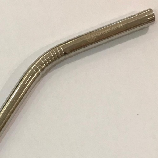 [25307627] GE 8mm Steel Straw Bent Silver