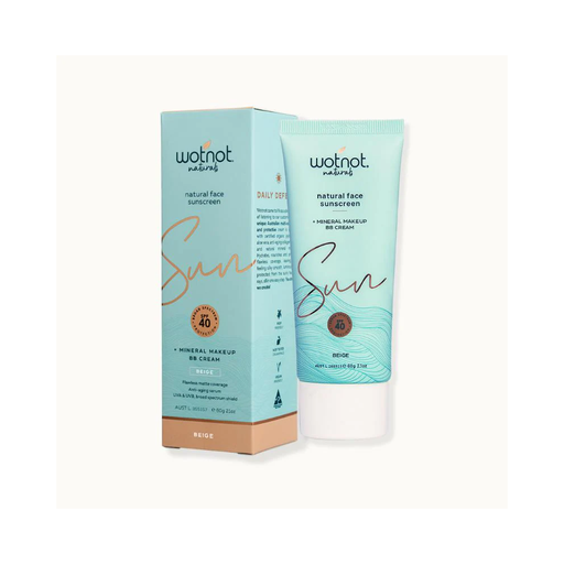 [25293579] Wotnot Naturals Natural Face Sunscreen SPF 40 Light-Medium BB Cream 60g