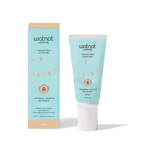 [25362527] Wotnot Naturals Natural Face Sunscreen SPF 40 + Mineral MakeUp BB Cream Nude